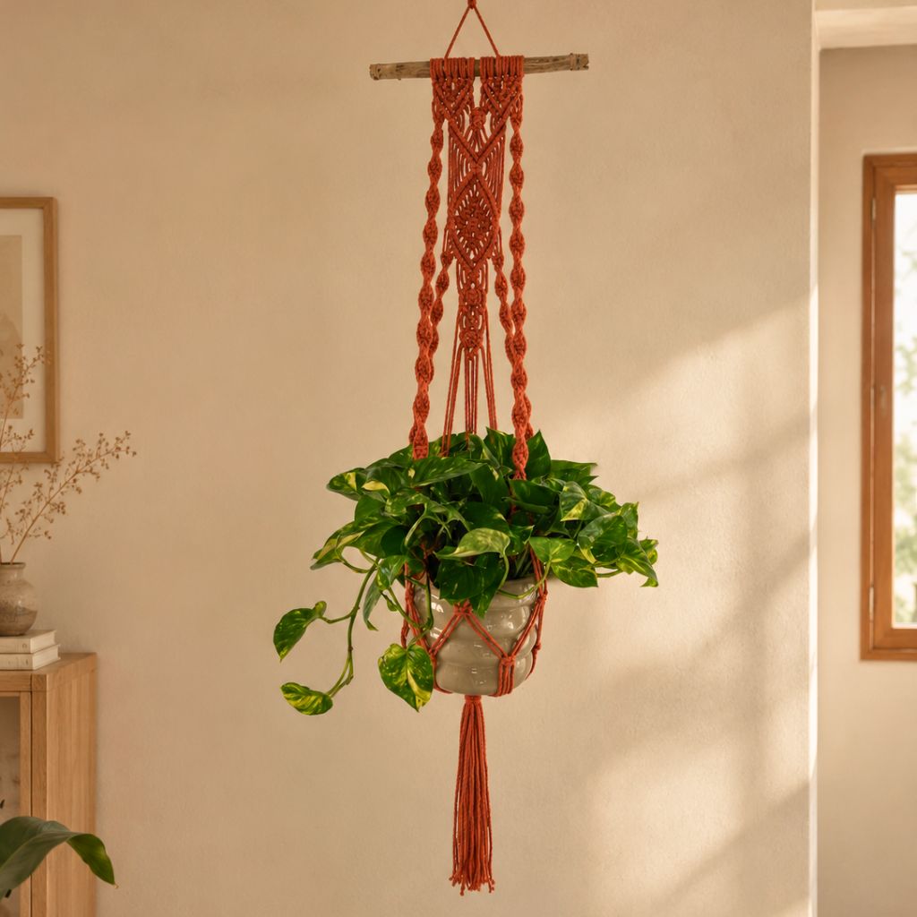 DIY Makramee Pflanzenhänger für die Wand - PDF Anleitung
