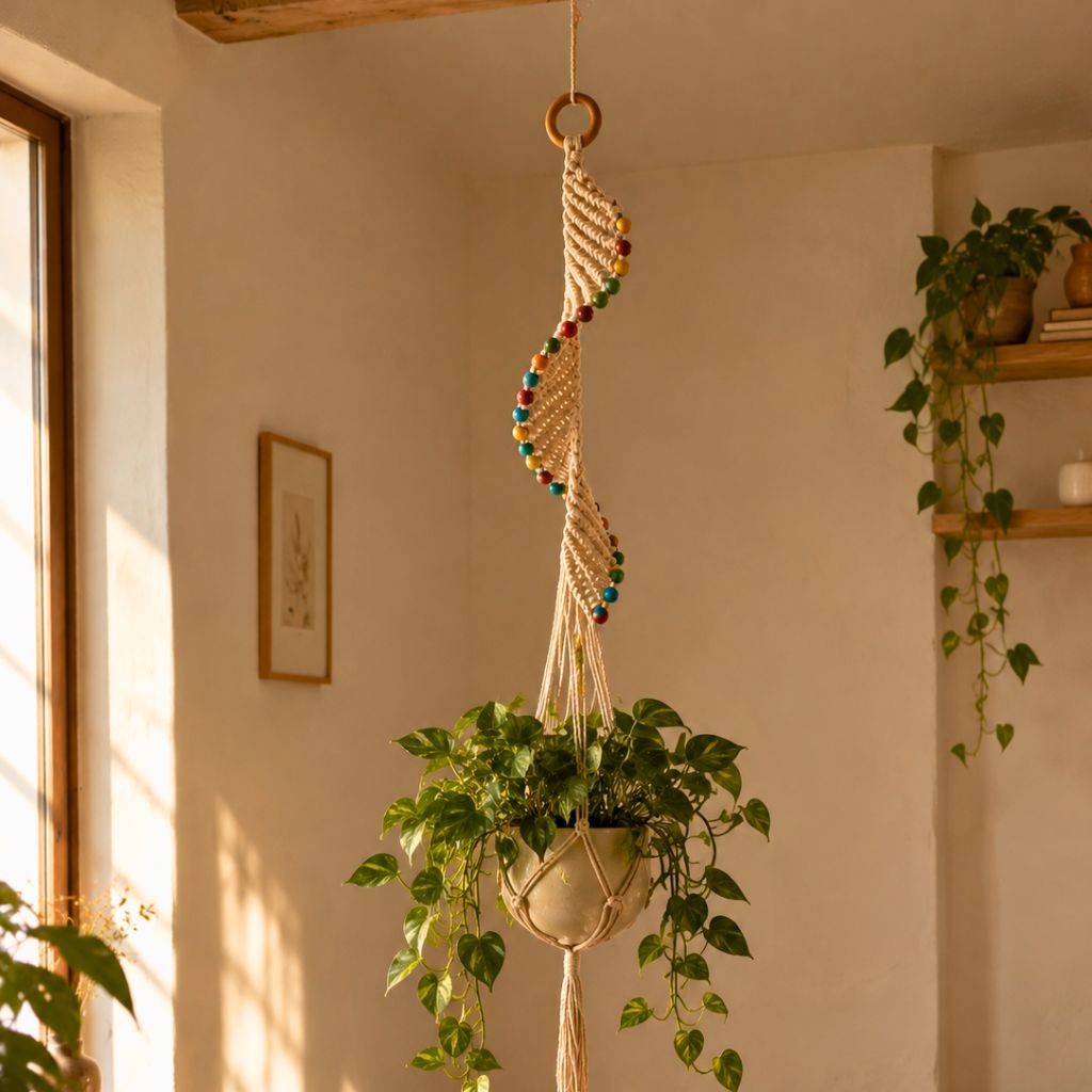 DIY Macramé Plant Hanger with Beads - PDF Tutorial