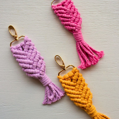 DIY Macrame Keychain Tutorial - PDF Download