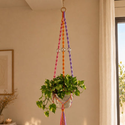 DIY Makramee Pflanzenhänger Disco - PDF Anleitung