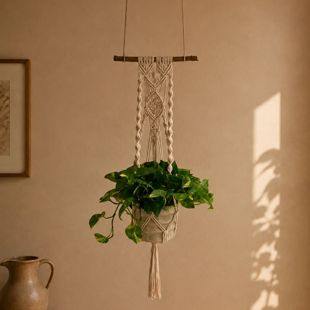 DIY Makramee Pflanzenhänger für die Wand - PDF Anleitung