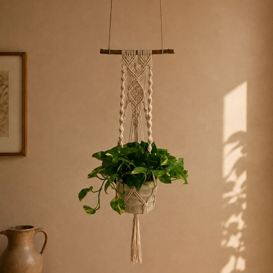 DIY Makramee Pflanzenhänger für die Wand - PDF Anleitung