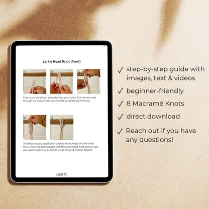 DIY Makramee Basic Knoten - PDF Anleitung
