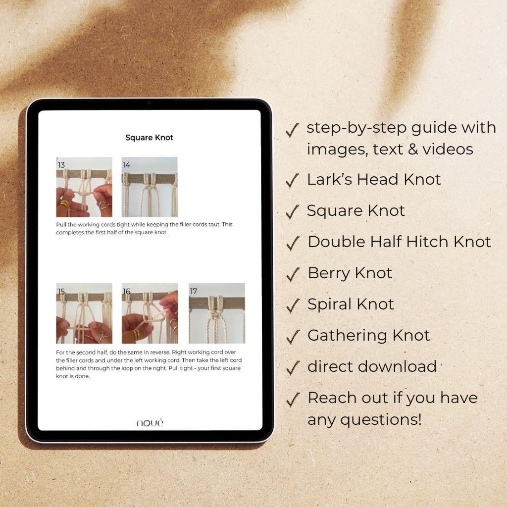 DIY Makramee Pflanzenhänger für die Wand - PDF Anleitung