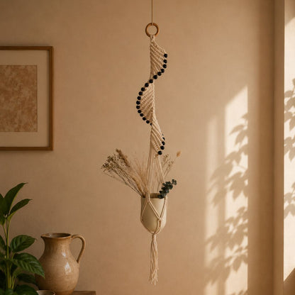 DIY Macramé Plant Hanger with Beads - PDF Tutorial