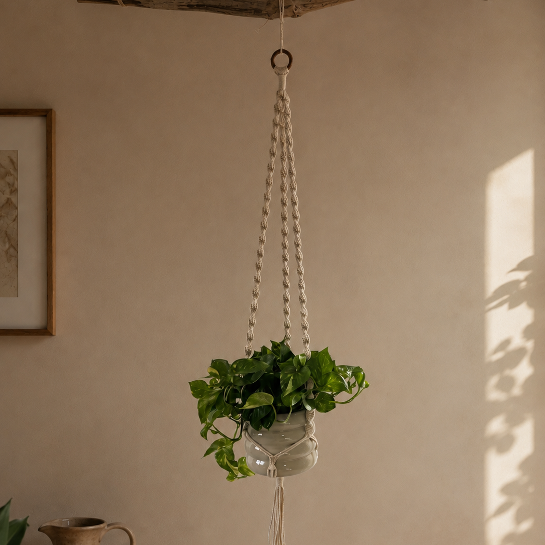 DIY Macramé Plant Hanger Spiral - PDF Tutorial