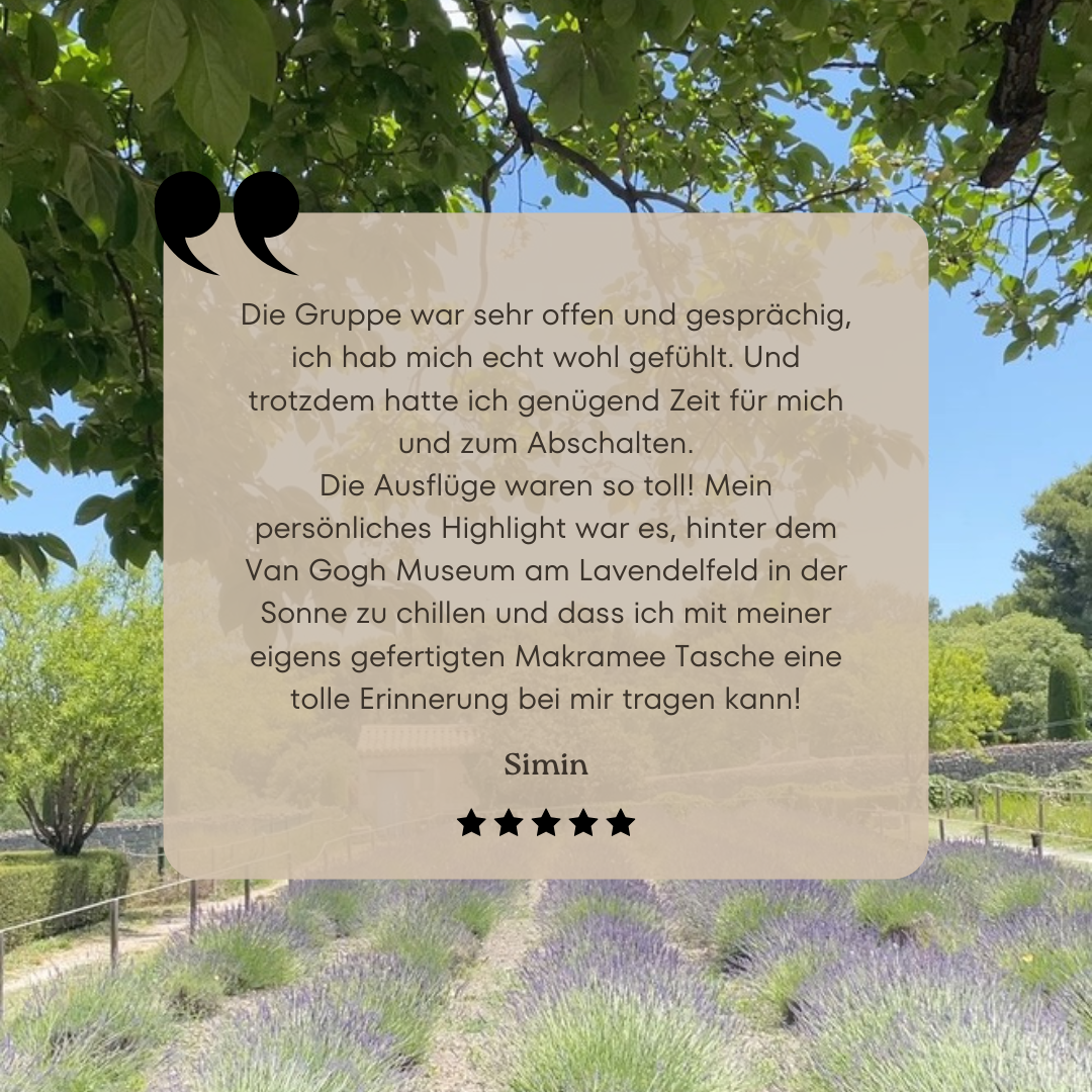 Kreatives Retreat in der Provence mit Noué - Rezension