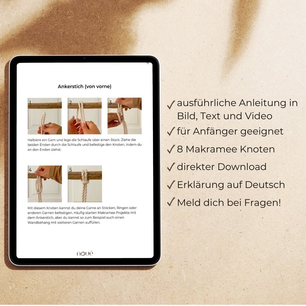 DIY Makramee Basic Knoten Anleitung- PDF zum Download