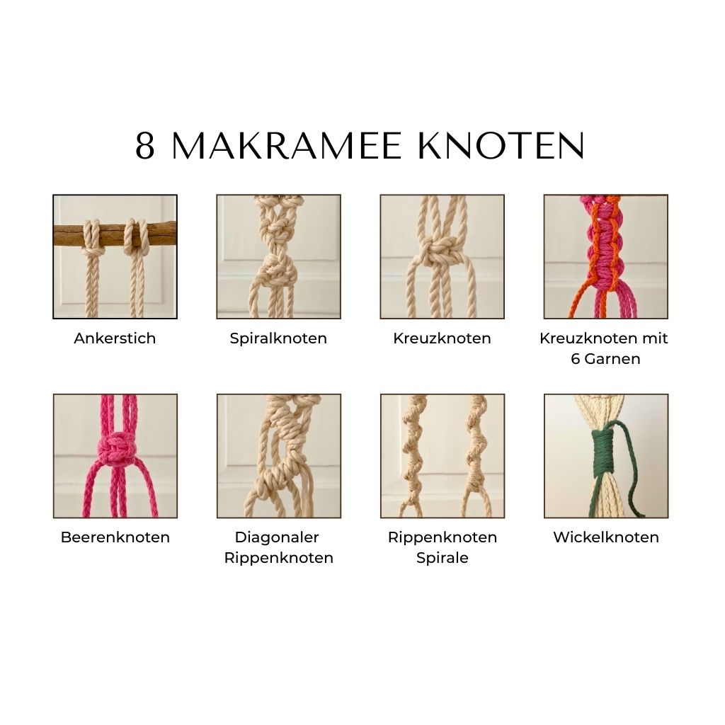 DIY Makramee Basic Knoten Anleitung- PDF zum Download