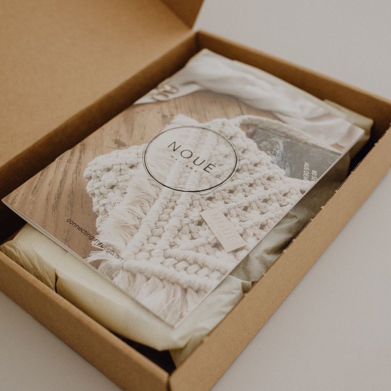 DIY Makramee Set für Tasche Biot, Inhalt: Anleitung