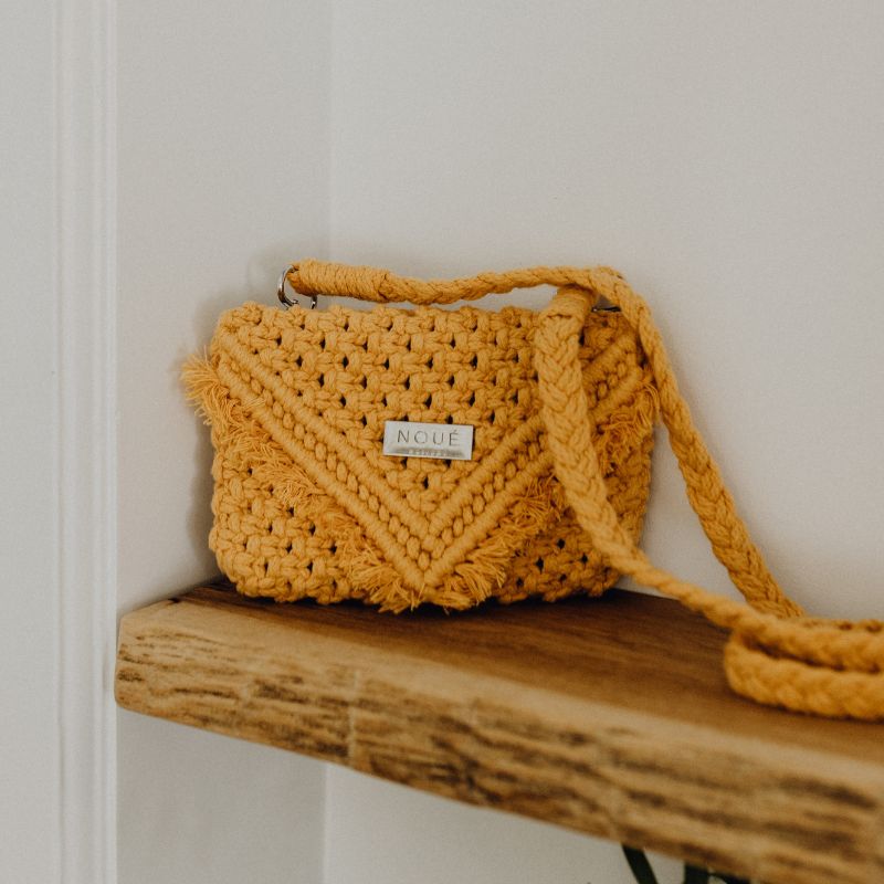 DIY Makramee tasche von Noué in orange