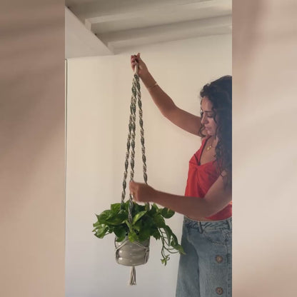 DIY Makramee Pflanzenhänger doppelte Spirale - PDF Anleitung