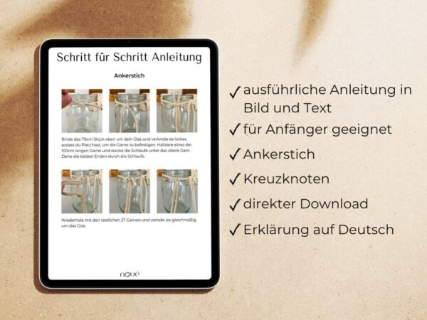 DIY Makramee Windlicht - Schritt für Schritt Anleitung – Bild 2