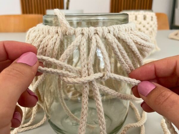DIY Makramee Windlicht - Schritt für Schritt Anleitung – Bild 3